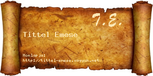 Tittel Emese névjegykártya