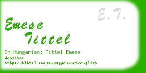 emese tittel business card